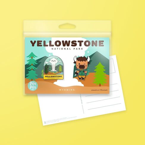Enamel Pin Set (2 Pins Per Set) for Backpack, Bag, Lapel, Kawaii Button Collector - Yosemite National Park in Kuwait