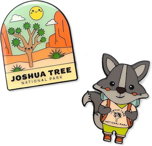 Enamel Pin Set (2 Pins Per Set) for Backpack, Bag, Lapel, Kawaii Button Collector - Yosemite National Park in Kuwait