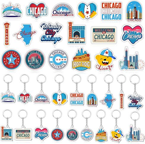 36 Pcs Souvenir Gift Set Florida Keychain Miami Magnet for Refrigerator California Souvenir Keychain Gift in Saudi Arabia