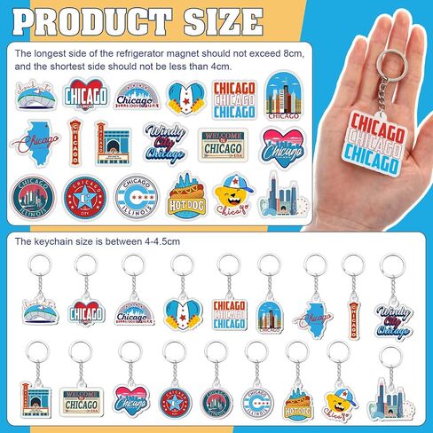 36 Pcs Souvenir Gift Set Florida Keychain Miami Magnet for Refrigerator California Souvenir Keychain Gift in Saudi Arabia