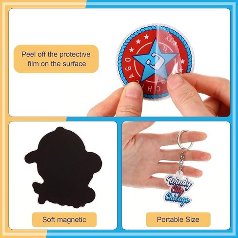 36 Pcs Souvenir Gift Set Florida Keychain Miami Magnet for Refrigerator California Souvenir Keychain Gift in Saudi Arabia