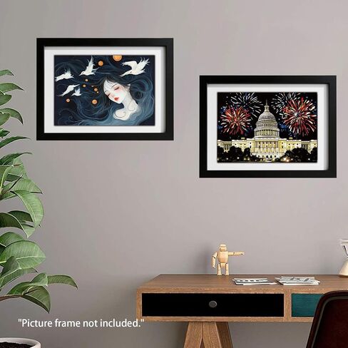 مجموعة فنون خدش Iskueal مجموعة للبالغين - 8 أوراق A4 Rainbow Scratch Paper ، Night Scene Engraving Art Art Art Creative Craft Art For Husts (Landmark/City الشهيرة) in Kuwait