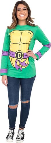 Teenage Mutant Ninja Turtles Long Sleeve Costume Green T-Shirt & Eye Mask in Saudi Arabia