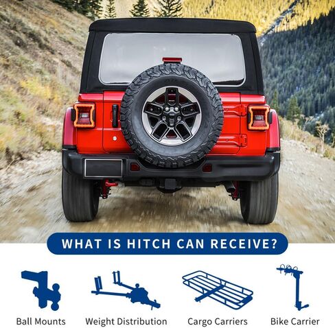 Hitch Tower Tower متوافق مع Lexus GX460 2010-2023 ، مستقبل عقبة 2 بوصة ، بما في ذلك لوحة التعديل وغطاء المطاط in Kuwait
