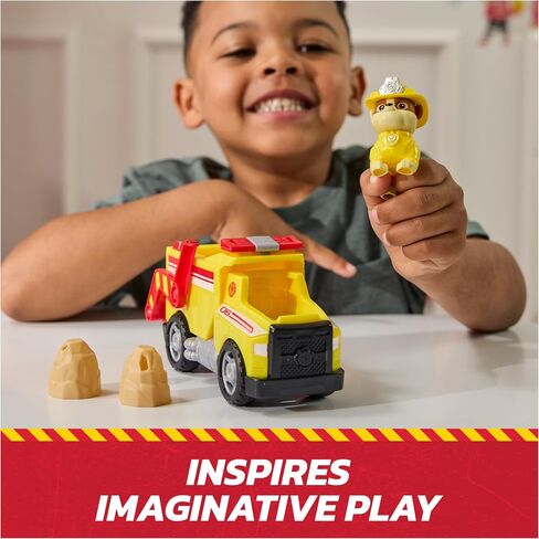 Paw Paw Patrol Fire Rescue: Truck Ruble Rescue Fire Dump Truck بشخصية عمل وقذائف وشاحنة ألعاب ولعب الأطفال للأولاد والبنات الذين تتراوح أعمارهم بين 3 وما فوق in Kuwait