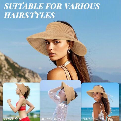 Sun Hats for Women Oversize Wide Brim Straw Beach Hat Summer Hat Travel Summer Vacation Green in Saudi Arabia