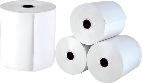 (50 حزمة) 3 1/8 × 230 إيصال الورق الحراري لفة - BPA ، ورقة طابعة حرارية 80 مم تناسب جميع سجلات نقاط نقاط البيع ، البرسيم ، المربع ، EPSON ، نجمة Micronics TSP100III ، استلام الطابعات in Kuwait