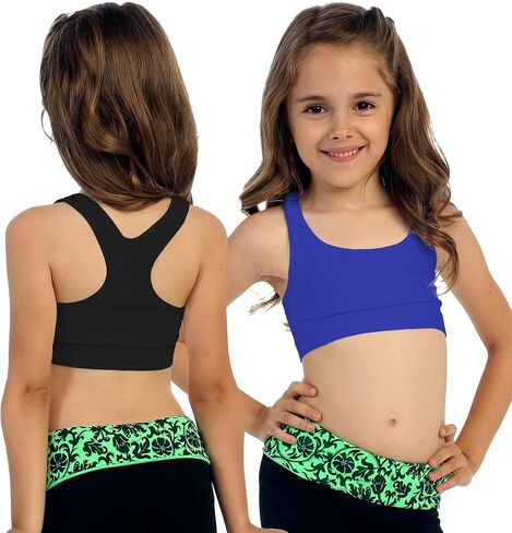 Kurve Girl’s Stready Crop Racerback Undershirt Training Bra ، Made in USA in Saudi Arabia
