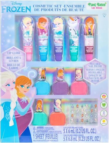مجموعة مكياج Barbie Cosmetic للفتيات مع طلاء الأظافر اللامع الشفاه وملصقات الأظافر 11 قطعة ، مثالية للحفلات للنوم ، هدية عطلة عيد الميلاد ، تتراوح أعمارهم بين 3+ ، من Townley Girl in Saudi Arabia