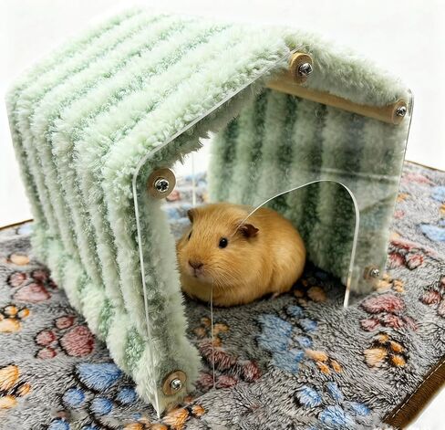 Guinea Pig Hideout Tunnel Rabbit Hide House Detachable Hiding Hut for Hamster Bunny Chinchilla Hedgehog Small Animal (Pink) in Saudi Arabia