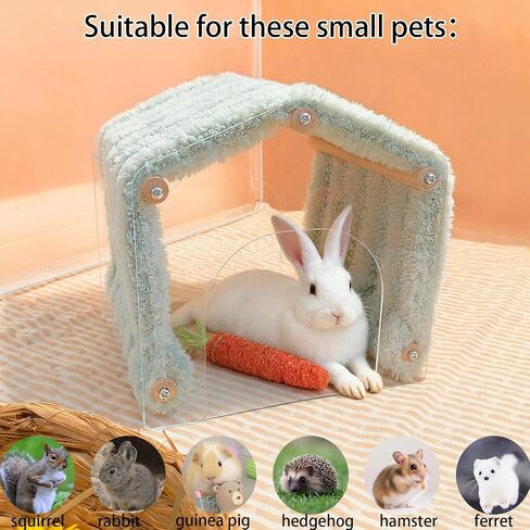 Guinea Pig Hideout Tunnel Rabbit Hide House Detachable Hiding Hut for Hamster Bunny Chinchilla Hedgehog Small Animal (Pink) in Saudi Arabia