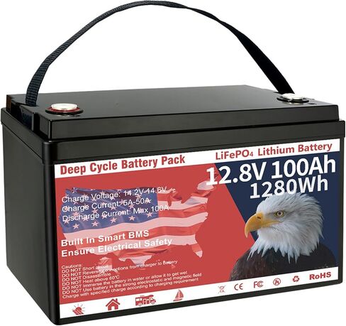 12V 100AH LIFEPO4 Lithium Battery 8000+ Deep Cycle Defable IP65 Group Group 31 Lithium Betraction in Kuwait