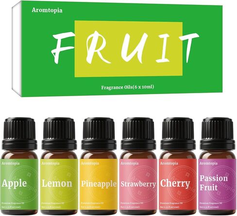 Diffuser Fragrance Oils, Aromtopia Essential Oils for Diffusers for Home, 6x10ml Fresh Home Set, Clean Scents for Candle Soap Making, Dryer Ball, Fresh Linen, Fresh Laundry, Crisp Breeze, Lemon in Saudi Arabia
