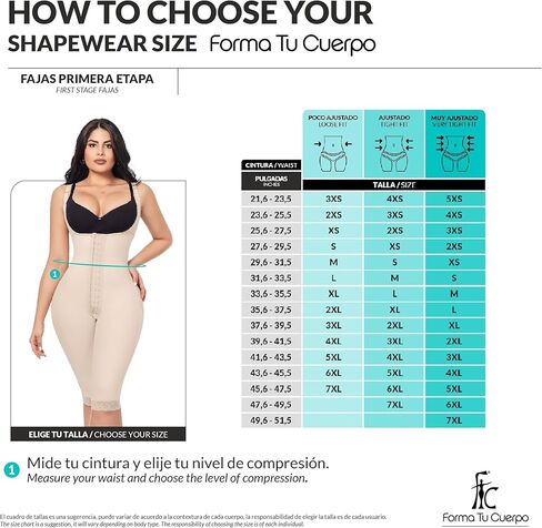 Forma tu Cuerpo Knee Lenght Shapear ، Faja Faja ، Podyshapers for Women ، Faja comple in Kuwait
