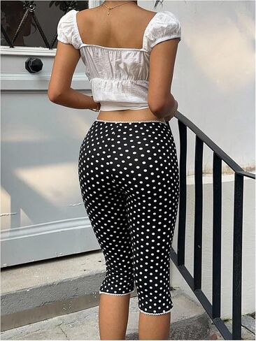 Verdusa Women's Split Capri Leggings High Waisted Knee Length Shorts in Saudi Arabia