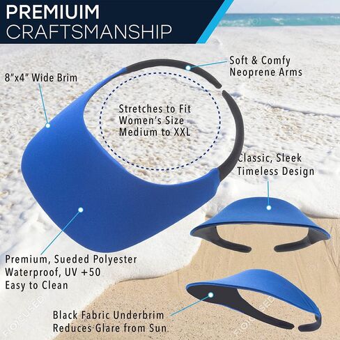 No Headache Sun Visor for Women | Stylish, Lightweight Square Brim Hat | Comfortable UV Protection for Golf, Tennis & Travel in Saudi Arabia