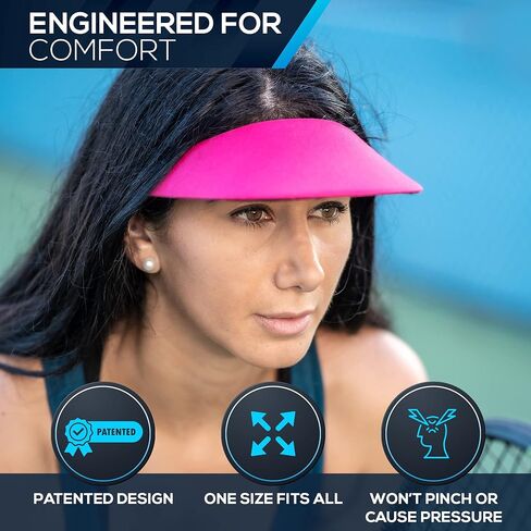 No Headache Sun Visor for Women | Stylish, Lightweight Square Brim Hat | Comfortable UV Protection for Golf, Tennis & Travel in Saudi Arabia