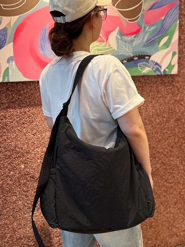 Nylon Hobo Crossbody Bags Lightweight Shoulder Bag Casual Work Travel Handbags 2025 Trendy with Adjustable Quilted Strap in Kuwait