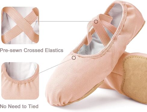 Stelle Women Ballet Shoes Highly Stretch Canvas Dance Slipper Yoga Shoes for Girls/Adults in Saudi Arabia
