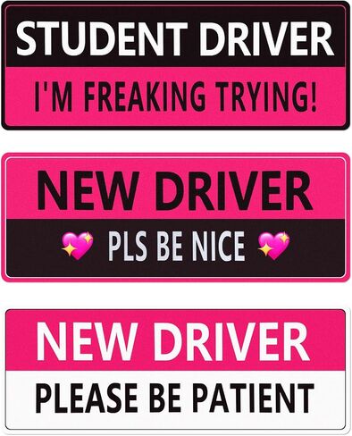 مغناطيس سائق جديد للسيارة ملصقات قابلة لإعادة الاستخدام سلامة السيارة سائق الطالب مغناطيس ملصق سائق جديد لإكسسوارات السيارات ملصقات سائق المبتدئ in Kuwait