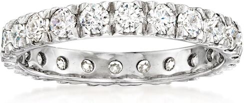 Ross-Simons 1.10 ct. t.w. Moissanite Eternity Band in Sterling Silver in Saudi Arabia