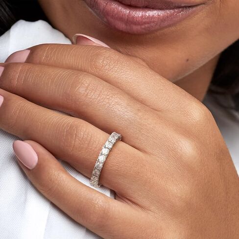 Ross-Simons 1.10 ct. t.w. Moissanite Eternity Band in Sterling Silver in Saudi Arabia