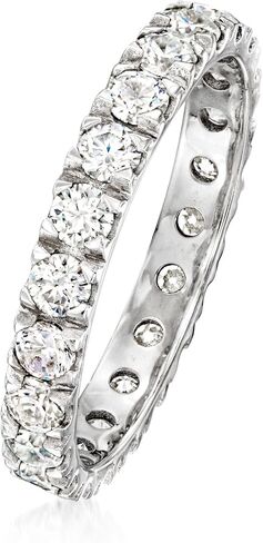 Ross-Simons 1.10 ct. t.w. Moissanite Eternity Band in Sterling Silver in Saudi Arabia