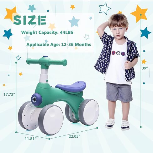 Baby Balance Bike يبلغ من العمر 1 سنة مع الموسيقى ، والأضواء ، وآلة الفقاعات ، و 4 عجلات من الأطفال الصغار يركبون ألعابًا لمدة 12-36 شهرًا هدية عيد ميلاد ، و Riddler Boy Toys Ride On Car (Pink) in Kuwait