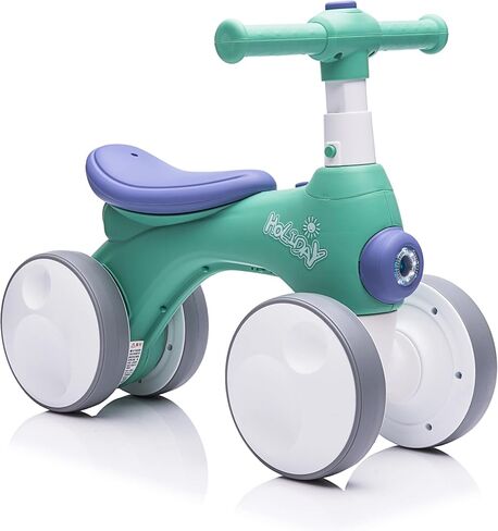 Baby Balance Bike يبلغ من العمر 1 سنة مع الموسيقى ، والأضواء ، وآلة الفقاعات ، و 4 عجلات من الأطفال الصغار يركبون ألعابًا لمدة 12-36 شهرًا هدية عيد ميلاد ، و Riddler Boy Toys Ride On Car (Pink) in Kuwait