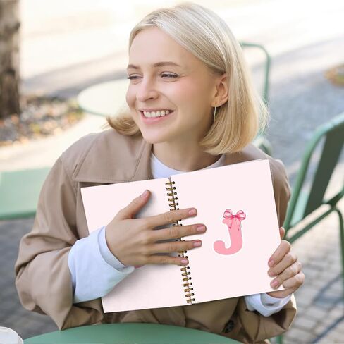 SDFBFVSA Znbook-586 Trendy Preppy Pink Bow Procoled ، الأولي G Journal Gullized Teen Girl Gifts ، هدايا monogrambed للنساء ، تحكم الكلية دفتر حلزوني للمكتب الوطن in Saudi Arabia