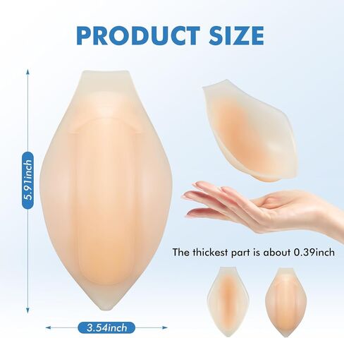 2 Pcs Bulge Enhancer Men Silicone Enlarge Front Pouch Pad 3D Bulge Enhancing Underwear Cup for Swimming Boxer Brief in Saudi Arabia
