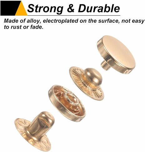 Harfington 60 مجموعات أزرار CAP-Stud Cap 10 مم معادن SNAP SPOY الأزرار SHOIN-ON SNAP in Saudi Arabia