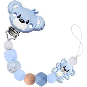 Handmade Pacifier Clip for Boy Silicone Bear Clip Pacifier Holder for Baby Boys and Girls Birthday Gift in Saudi Arabia
