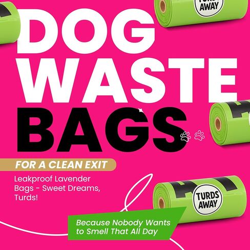 Dog Poop Bags - 120 Count Pet Waste Bags, Unscented, Extra Thick & Leakproof, Plant-Based PLA + PBAT, Hey Stinky Funny Printed Design, Easy Open, Fits All Dispensers in Saudi Arabia