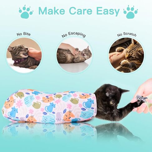 27.6 "Cat Grooming Wrap ، غلاف القط لقطع الأظافر ، التفاف النسيج ذاتيًا للقطط ، ملف Cat Burrito المضاد للخلع ، أداة مضادة للاحتفال ، أداة لفظ التعريفات متعددة الوظائف (هريرة برتقالية ، X كبيرة) in Kuwait