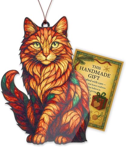 Chihuahua Ornament – Dog Lover Gifts - Chihuahua Gifts for Women- Dog Mom Ornament – Christmas Dog Ornament 2025 – Suncatcher Effect Stained Glass Window Hanging – Car Hanging Decoration in Saudi Arabia