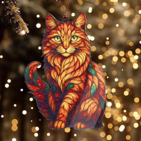 Chihuahua Ornament – Dog Lover Gifts - Chihuahua Gifts for Women- Dog Mom Ornament – Christmas Dog Ornament 2025 – Suncatcher Effect Stained Glass Window Hanging – Car Hanging Decoration in Saudi Arabia