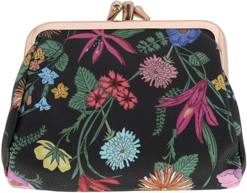 Women's Vegan Leather Triple Frame Coin Purse Wallet, Julias Garden in Saudi Arabia
