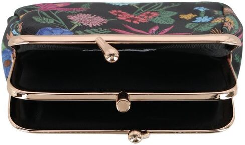 Women's Vegan Leather Triple Frame Coin Purse Wallet, Julias Garden in Saudi Arabia