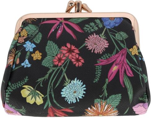 Women's Vegan Leather Triple Frame Coin Purse Wallet, Julias Garden in Saudi Arabia