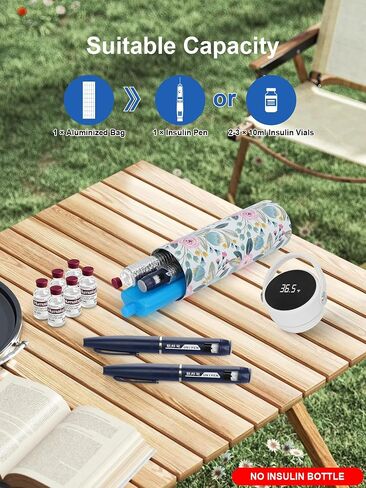 youshares electric electric insulin towner case ، 35-68 ° f درجة حرارة مخصصة ودرجة حرارة العرض المبرد الطبي مع الشاحن الحيوي وشاحن USB ، ثلاجة دواء لمرض السكري المعتمد من TSA ، محمولة من 1 إلى 7 Epipens in Saudi Arabia