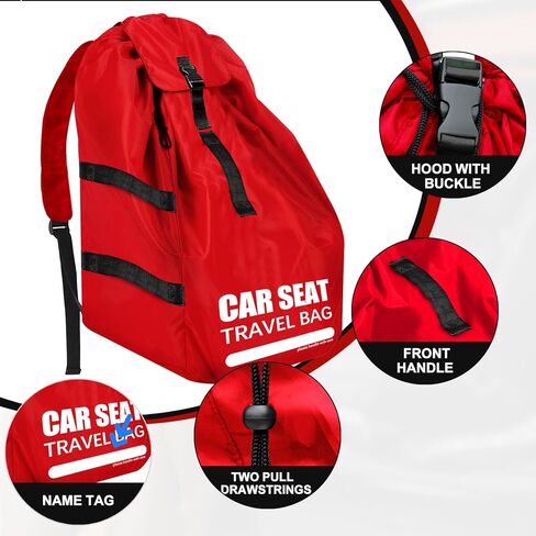 حقيبة سفر لمقعد السيارة للطائرة، حقائب كبيرة لمقعد السيارة للسفر الجوي مع أشرطة مبطنة، حقيبة تخزين/حقيبة ظهر لفحص البوابة لمطار مقعد السيارة، غطاء مقعد السيارة للسفر - أساسيات سفر الطفل للطيران in Kuwait