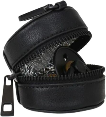 FAWN DESIGN The Paci Case, Black Pacifier Holder, Premium Pebbled Faux Leather Paci Holder, Insulated Pacifier Case with Zipper and Clip, Fits Most Standard Size Pacifiers, 2.25 x 2.25 inches in Saudi Arabia