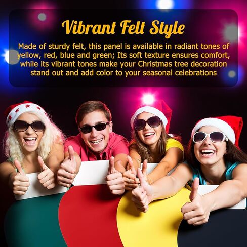 4 Pcs Christmas Lightbulb Costume Felt Panel Christmas Tree Decoration Outfit Large 37.4 Inches Vibrant Colors Funny Dress up for Adults Holiday DIY Parties Photo Props, No Straps in Saudi Arabia