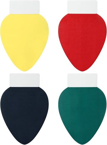 4 Pcs Christmas Lightbulb Costume Felt Panel Christmas Tree Decoration Outfit Large 37.4 Inches Vibrant Colors Funny Dress up for Adults Holiday DIY Parties Photo Props, No Straps in Saudi Arabia