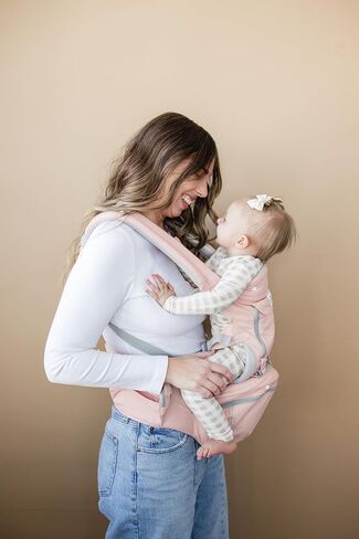 Baby Carrier, – Soft Structured Ergonomic Baby Carrier for Newborns to Toddlers (Up to 44 lbs) 100% Cotton, Multiple Carrying Positions, Removable Hood, Storage Pockets & Drool Pads – Light Grey in Saudi Arabia