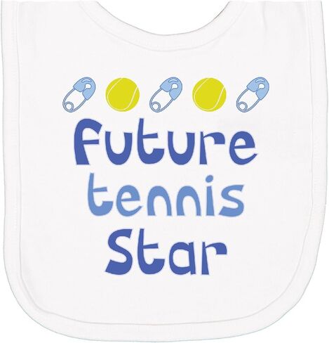 inktastic Future Tennis Star Baby Boy Newborn Bib in Saudi Arabia