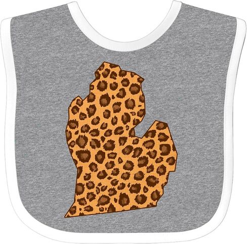 inktastic Leopard Print Michigan Baby Bib in Saudi Arabia