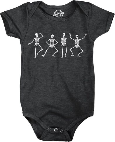 Crazy Dog T-Shirts Dancing Skeletons Baby Bodysuit Funny Sarcastic Halloween Party Graphic Novelty Jumper For Infants in Saudi Arabia