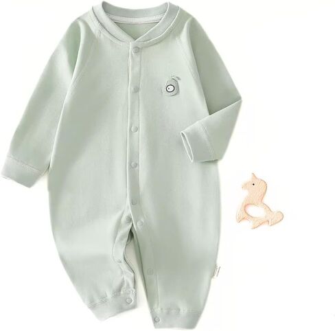 KaKa Co. Baby Long Sleeve Bodysuit Rompers, 100% Cotton, Soft & Hypoallergenic One-Piece Outfit for Infants 0-12 Months in Saudi Arabia